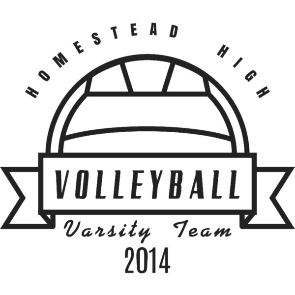 Volleyball Template DNT001 BW Miniaturansicht