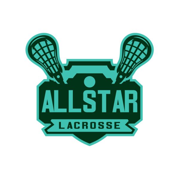 All stars Lacrosse Logo Template Miniaturansicht