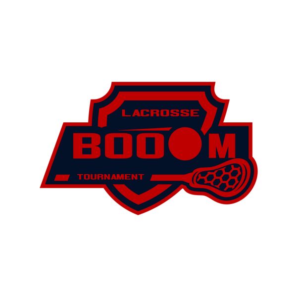 Boom Tournament Lacrosse Logo Template Miniaturansicht