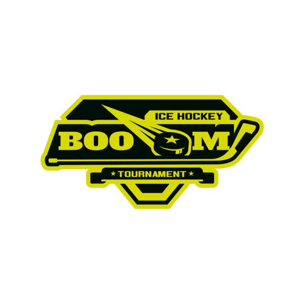 Boom Ice Hockey Tournament logo template Miniaturansicht
