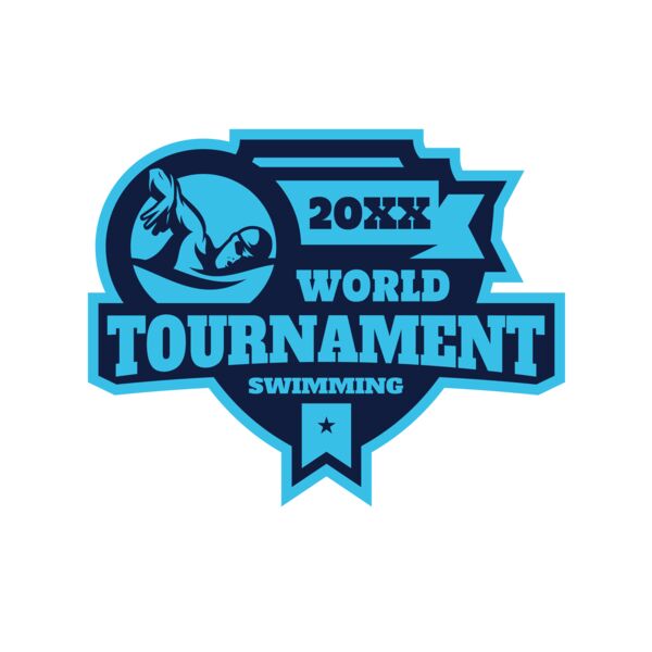 Tournament World  Swimming logo template Miniaturansicht