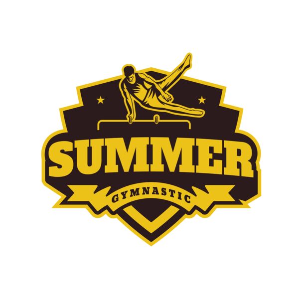 Summer Gymnastic logo template Miniaturansicht